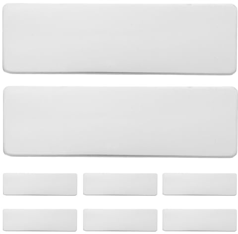 Lurrose Lot de 10 Badges Nominatif Acier Inoxydable Petit Format Épingle, Plaques Signalétiques de Porte Vierges pour Gravure Précise, Usage Bureau et Identification Professionnelle