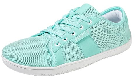Zapatos de pie descalzo para mujer y hombre, tenis anchos para correr, cómodos tenis de malla para exteriores, tenis de parte inferior plana, tenis ligeros y transpirables, zapatos antideslizantes