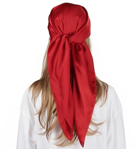 RIIQIICHY Foulard Femme 90x90cm Echarpe Femme Été Printemps Élégant Polyvalent