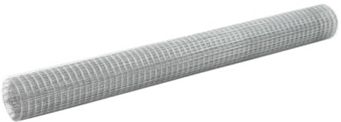vidaXL Maschendraht Verzinkter Stahl 25x1,5m Wildzaun Gitterzaun Gartenzaun