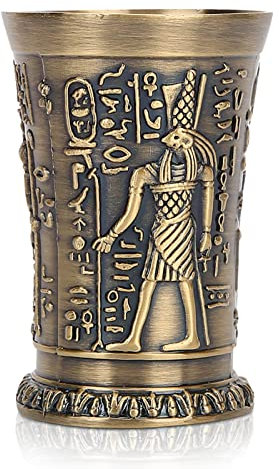 HERCHR Vaso de chupito de whisky vintage, cáliz real de latón en relieve, copa de vino pequeña, copa de metal de bronce verde para decoración artesanal, regalo, adornos para el hogar