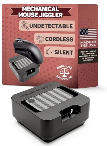 Mechanical Mouse Jiggler, No USB, Cordless, Silent Undetectable Mouse Mover