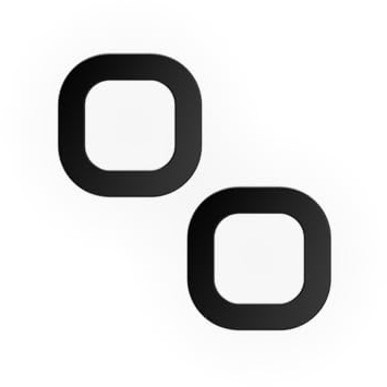 TomTom Klebehalterungen (2 Stück) für den Verkehrs-Assistenten Tom, mit Klebestreifen sowie Metallteilen zur Verbindung mit den Magneten am Tom-Gerät