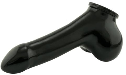 Toylie Latex Penishülle M - 13cm Schaftlänge, Penis Sleeve, Schwarz, Made in Germany