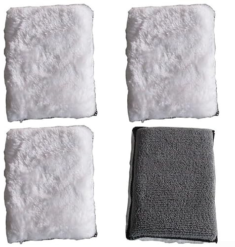 TDCuizent Paquete de 4 esponjas de lavado de coche para limpieza profunda de interiores, bloques de esponja de microfibra de doble cara para asientos de cuero y salpicadero, almohadillas suaves para