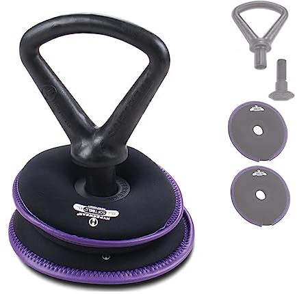 HYPERWEAR Soft Adjustable Kettlebell 20 lbs 9 kg | Kugelhantel mit Verstellbares Gewicht | Premium Qualität für Gym, Fitness zu Hause und Crossfit