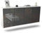 Dekati Sideboard Lakewood hängend (180x77x35cm) Korpus Weiss matt - Front Hochglanz Grau - Push to Open