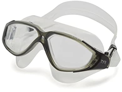 TYR Erwachsene Rogue Schwimmmaske Fit, Unisex, Clear/Grey/Black, Einheitsgröße