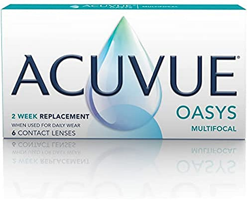 ACUVUE OASYS MULTIFOCAL - Lenti a contatto quindicinali per la presbiopia - Protezione UV;-8.75 diottrie; BC 8.4; DIA 14.30; ADD Low; 6 lenti