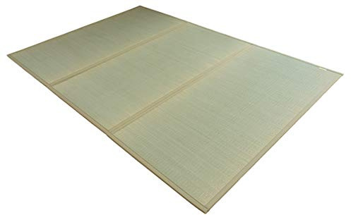 FULI Japanese Tatami Mattress, Foldable Igusa Rush Grass Tatami Rug, Natural Japanese Floor Mattress Mat Made in Japan, Full