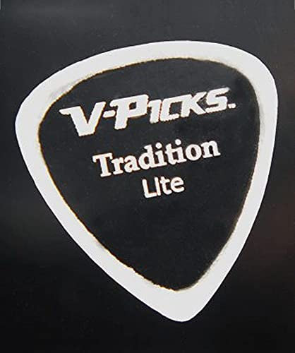 V-Picks™ »TRADITION LITE GHOST RIM - GUITAR PICK« Plektren für Gitarre - 1.5mm - Farbe: Crystal Clear