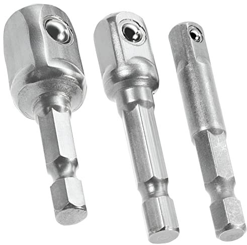 Retoo Imanes Hexagonales, 3 Unidades, 1/2 Pulgadas 1/4 Pulgadas 3/8 Pulgadas, Adaptador De Extensión Para Destornillador Eléctrico, Adaptador De Enchufe Para Taladro, Inalámbrico, Tuercas