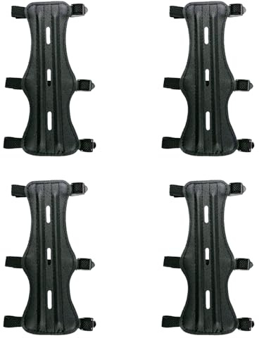 Miokun 2/4/6 Pack Adjustable Bow Armguard Archery Arm Guards Leather Forearm Protector (2)