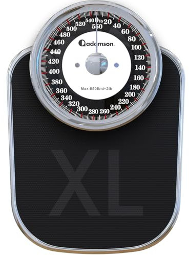 Adamson A28 Bathroom Scales - Up to 550lb, Heavy Weight, Anti-Skid Rubber Surface, Extra Large Numbers - High Precision Weighing Scales for Body Weight - Durable with 20-Year Assurance - New Version