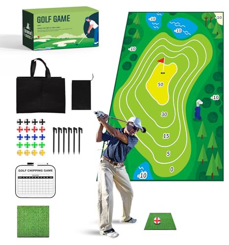 DSDFDS Golf Chipping Spielmatte - Mini Indoor Golf Game Mat Freizeit Golfspiel Trainingsmatt Golf Übungsmatten Minigolf Schlagmatte für Indoor Outdoor Spielgeräte Hinterhofspiel