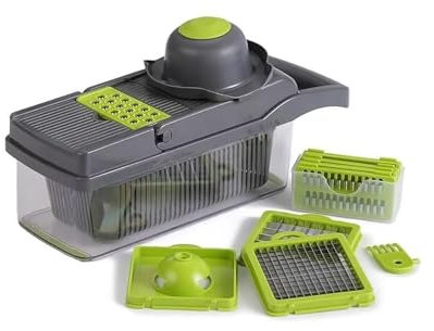 TEMPO DI SALDI Tagliaverdure Mandolina Multifunzionale Da Cucina Con 7 Lame Regolabili