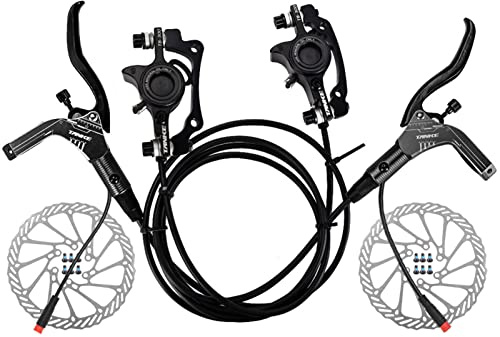 SIUKE E-Bike hydraulisk bromssats med rotorer, 160 mm, hydraulisk skivbromsok, fram och bak, för elcykel, skoter