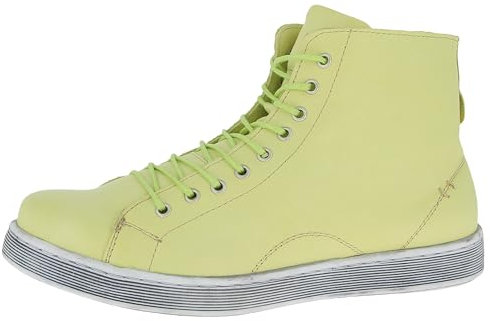 Andrea Conti Damen High Top Sneaker, New Lemon, 41 EU