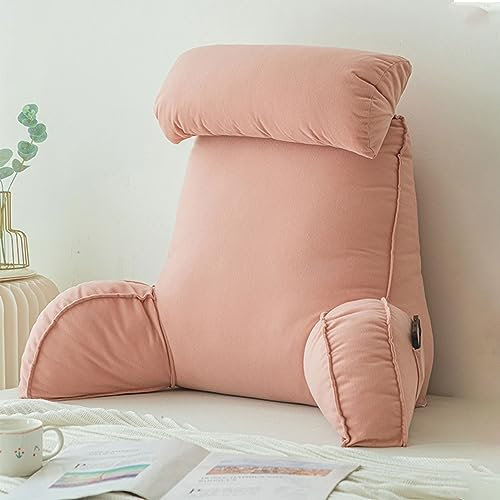 Almohada de lectura de cama con soporte lumbar y cojín para abrazar los brazos para sentarse, relajarse, leer y jugar