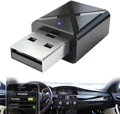 2-in-1 USB Bluetooth WIFi Adapter 5.0 Transmitter for TV,Wireless Audio Adapter for Airpods or Wireless Headphones Dual Pairs,Low Latency,Bluetooth 3.5mm Aux Transmitter for Flight,TV,PC,Gym,Gaming