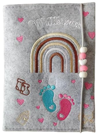 Lerpwige Funda protectora para tarjeta de maternidad con bolsillo para documentos de hospital alemán, E