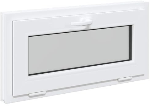 vidaXL Ventana de sótano RISOR 80 x 40 cm PVC y Vidrio