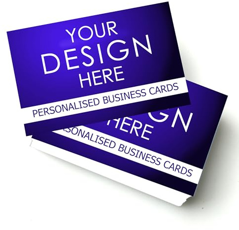 Personalised Business Cards Single Sided, Professional Digital Printing (350gsm Budget, 100)