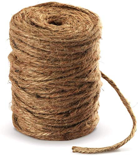Amateco 150M Bastelschnur Garten Kordel Juteschnur Hanfseil Hanfschnur Jutekordel Natürliche Mehrzweck Utility Hanf Twine Seil-4MM