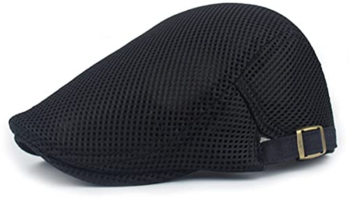 crazy bean Mäns skärmmutze baskermütze basker Newsboy keps unisex basker keps justerbar sportmössa för sommar, svart, En Storlek