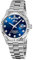 Lotus Herren Armbanduhr aus Edelstahl in der Farbe Silber-Blau 41,5mm, Wasserdichtigkeit: 10Bar, 18854/5