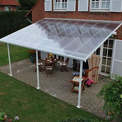 Växthusark, takplåt av polykarbonat, regntät isolering transparent plast PC-ark, för utomhusbruk, taktak, lätt att böja och klippa (BxL: 1 x 4 m)