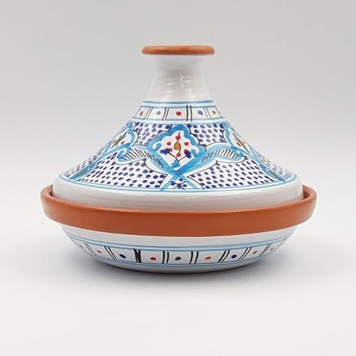 Individual tajine flared Moroccan Turquoise - D 22 cm