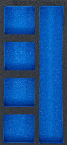 BGS 74362 | Bandeja para Carro 1/3, vacía: 5 Compartimentos de almacenaje | 408 x 189 x 32 mm