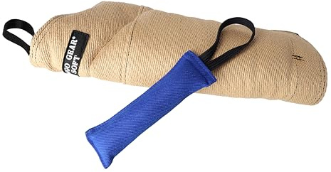 Dingo Gear Set: Manchette de Morsure en Jute Midi Souple Plus Jouet en Nylcot, pour IGP Sports Canins Dressage de Chiens, Niveau 3 Avancé (S010042)