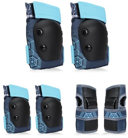 YOOXARMOR Adjustable Kids/Toddler/Children Knee Pads Elbow Pads Wrist Guards Set for 3-5-8 Years Boys Girls,Child Safety Protective Gear Set for Roller Skates,Bike,Cycling, Skateboard, Scooter