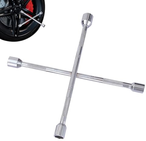 Generisch Radmutternschlüssel, Radmutternschlüssel,Verlängerter Radschlüssel | Professioneller 4-Wege-Radmutternschlüssel, robustes Auto-Radmuttern-Steckschlüssel-Reifenreparaturwerkzeug