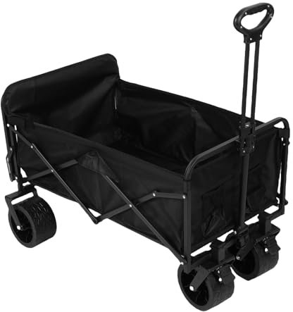 Chariot de Wagon Pliant, Chariot à Cadre en Acier Roues Améliorées