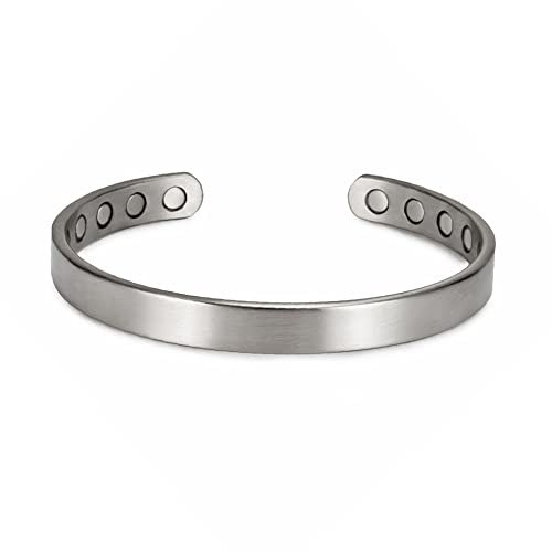 Charm-Armband, antiallergisch, wasserdicht, minimalistischer Schmuck, schwarzes Titan-Magnetarmband für Männer und Frauen, heilende Energie, Matte Manschettenarmbänder, Geschenk (Farbe:)