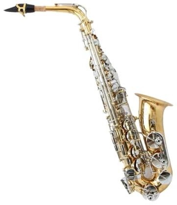 Professionell Saxofon Eb Professionell Altsaxofon Mässingskropp Guldlack Nickelpläterad Med Fodral