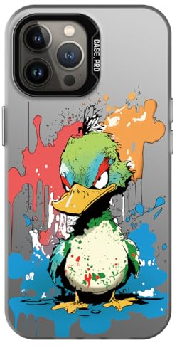 YUXING Fodral till Samsung Galaxy A17 5G 4G med blomma djur graffiti konst mönster design svart baksidesskydd smal tunn stötsäker stötfångare skyddsfodral, anka