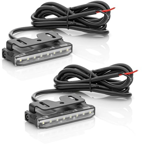 LED-MARTIN® Set di 2 fari di retromarcia GX1700, 1700 lm, particolarmente piatti, 12 V/24 V, omologazione ECE-R148, 100% autorizzato (cavo da 1500 mm per collegamento fisso, 2 pezzi)