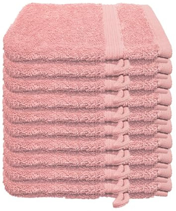 Julie Julsen 10er Pack Waschlappen 29 Farben erhältlich weich und saugstark 500gsm Öko Tex 15 x 21 cm Pastell Rosa B-Ware