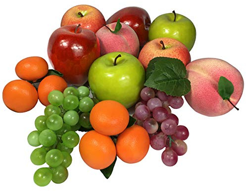 KPUETY Artificial Fruit Fake Simulation Fruit for Home Kitchen Party Photography Prop Wedding Decoration (12Pcs Mix)