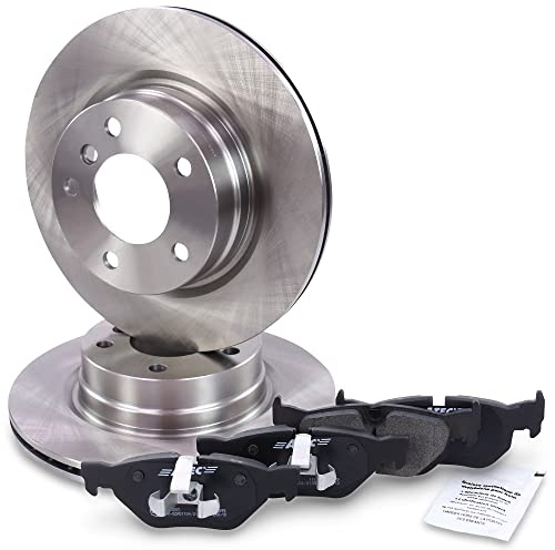 ATEC Germany Set freni asse posteriore incl. dischi freno Ø 300 mm ventilati + pastiglie freno posteriori Compatibile con BMW Serie 1 (E81), Serie 3 (E90) (E93) (E92) (E91)