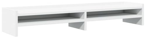 vidaXL Skärmställ vit 100x24x16 cm konstruerat trä, ställ för monitor, datorställ, monitorstativ, ställ för monitorer, monitorställ, skärmstativ
