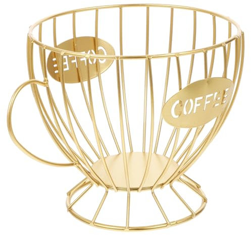 OKUMEYR Coffee Capsules Storage Basket and Organizer Iron Coffee Capsule Container Holder Wire Frame Stand for Kitchen Accessories