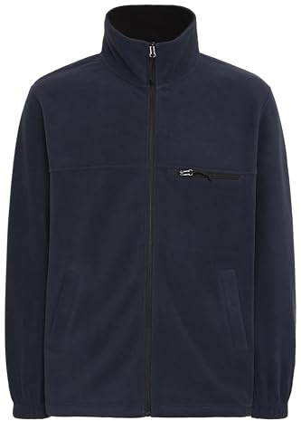 !Solid SDMatz Herren Zip-Jacke Fleecejacke Übergangsjacke Zipper mit Brusttasche Eingrifftaschen Reißverschluss Stehkragen Relaxed fit, Größe:M, Farbe:Insignia Blue (194010)