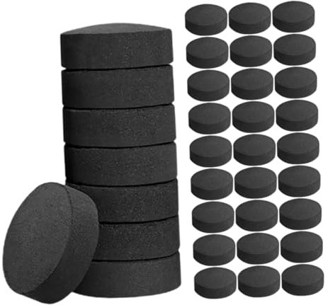 KITANDOVE Pastillas de Carbón de Madera Carbón para Estufas Carbón para Acampar 70 Piezas Elementos Esenciales de Cocina Carbón para Parrilla Carbón Doméstico para Barbacoa