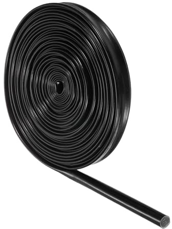 QUARKZMAN 1 Pz Intrecciata Guaina Per Cavi Elettrici, 10mm x 8m, Guaina alta temperatura in fibre di vetro, Espandibile Tagliabile Nascondi Cavi, Cable Management Per TV, Auto, Casa, Nero