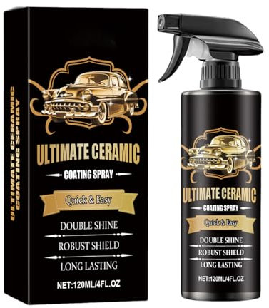Revêtement Céramique pour Voitures - Spray Céramique Auto 120ml,Polish Auto, Anti-rayures et Protection pour Phares, Pare-brise, Camping-car, Bateau, Moto